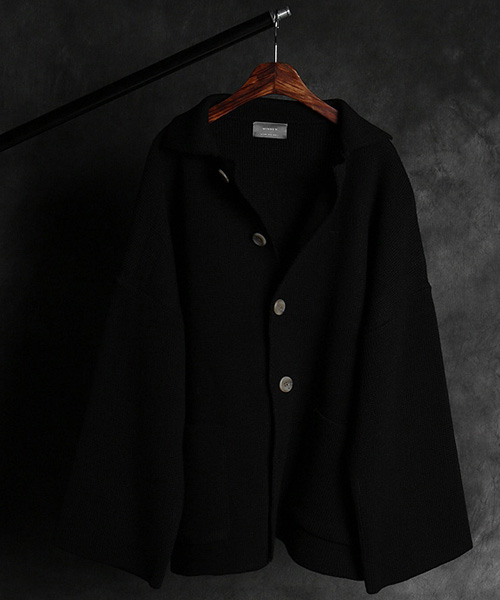 JK-17518open kara neck knit jacket